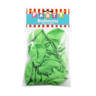 BALLOONS GREEN HELIUM 27.5CM 15PC