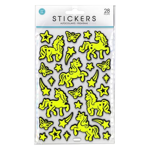 STICKERS GID FOAM UNICORNS