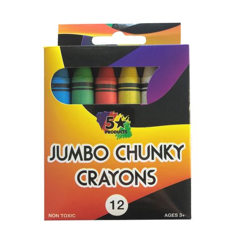 JUMBO CHUNKY CRAYONS 12PC