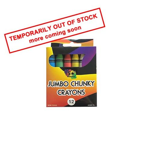 JUMBO CHUNKY CRAYONS 12PC