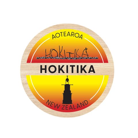 MAGNET HOKITIKA OUTLINE ROUND WOODEN 70 MM