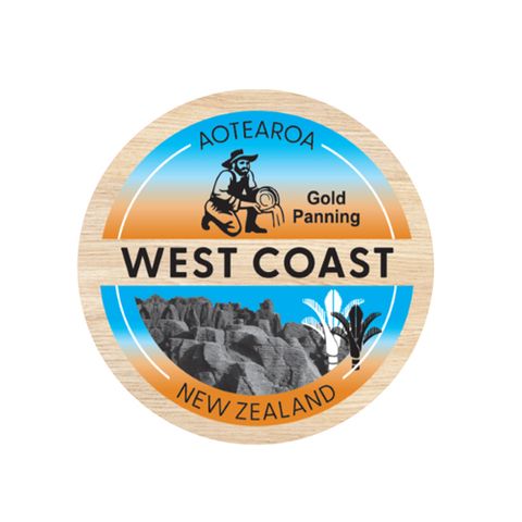 MAGNET WEST COAST ROUND WOODEN 70 MM