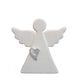 ANGEL - WHITE WITH SILVER HEART 158 MM
