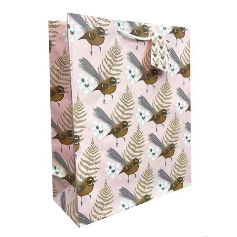 GIFT BAG LARGE NZ FANTAIL & FERN