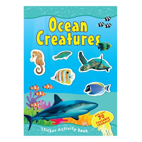 STICKER ACTIVITY BOOK  OCEANS A4 16PGS^