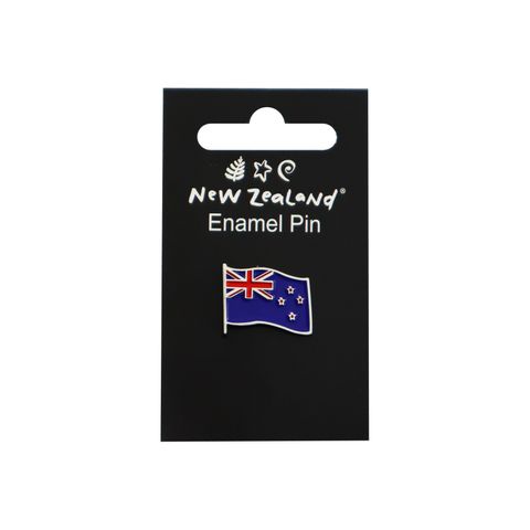 ENAMEL PIN BADGE NZ FLAG