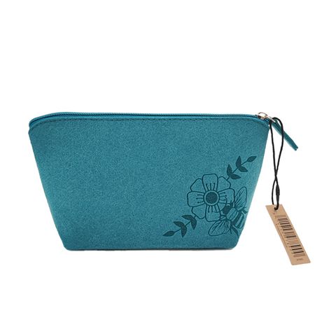 COSMETIC BAG FELT BEE NZ 22CM BLUE