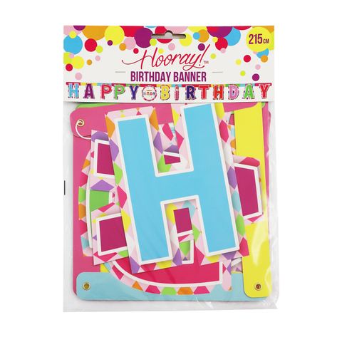 PARTY HAPPY BIRTHDAY BANNER 215CM