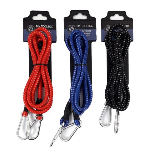 BUNGEE CORD W/CARABINERS 150CM 3AST