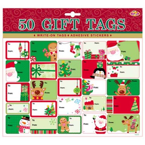 XMAS GIFT TAGS SANTA & CO 50PC