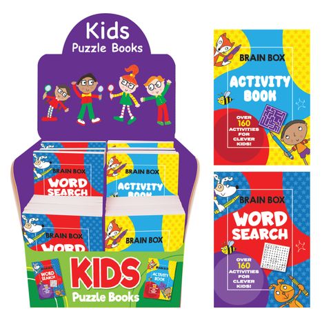 PUZZLE BOOK KIDS 192PGS 2ASST 145X105MM