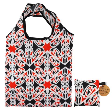 SHOPPING BAG FOLDABLE NZ MĀORI DESIGN