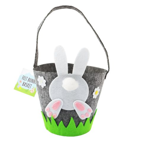 BASKET BUNNY FELT 30CM^