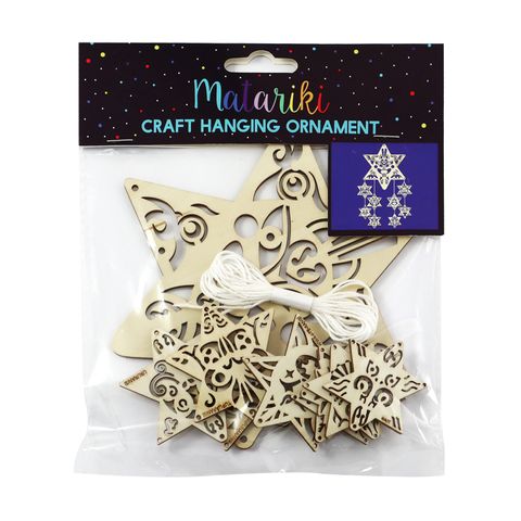 MATARIKI CRAFT HANGING ORNAMENT 9PC