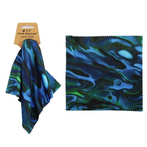 MICROFIBRE LENS/CLEANING CLOTH NZ PAUA 16CM