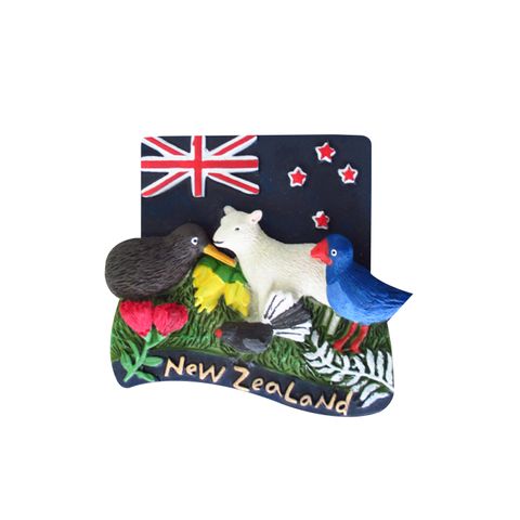 MAGNET NZ ANIMALS & FLAG