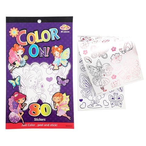 COLOUR IN STICKER BOOK FAIRY 242MM