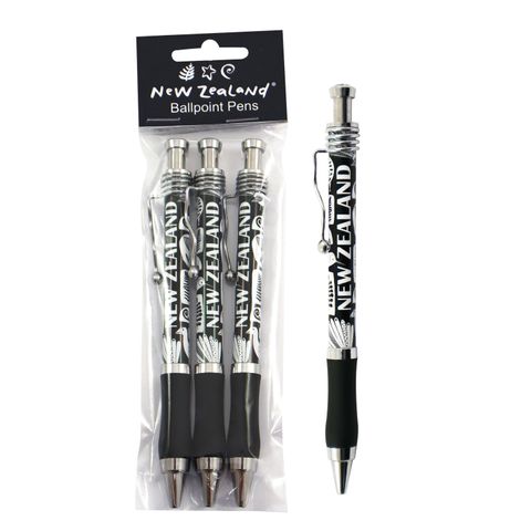 BALLPOINT PEN SET NZ KIWIANA 3PC