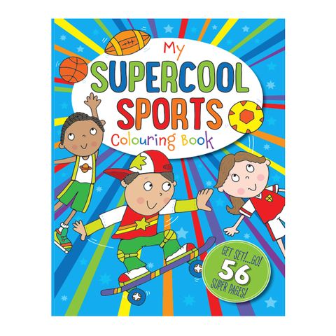 COLOURING BOOK COOL SPORTS 56PG 270MM