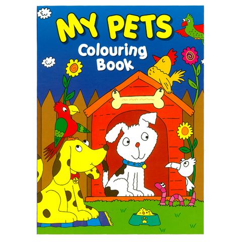 COLOURING BOOK MY PETS 72PG 270X197