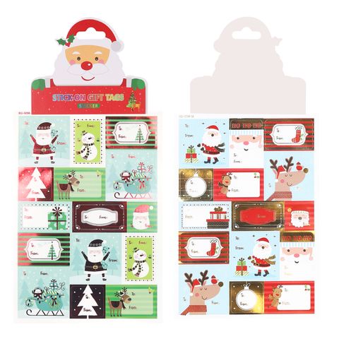 XMAS STICKERS FOIL GIFT TAGS 30 PIECES