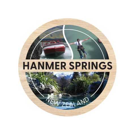 MAGNET HANMER SPRINGS ROUND WOODEN 70 MM