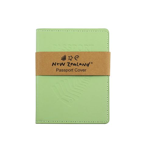 PASSPORT HOLDER PU LEATHER NZ FERN GREEN