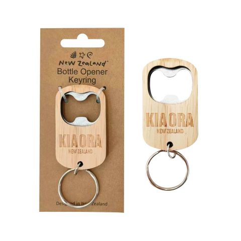 BOTTLE OPENER KEYRING KIA ORA NZ 67MM