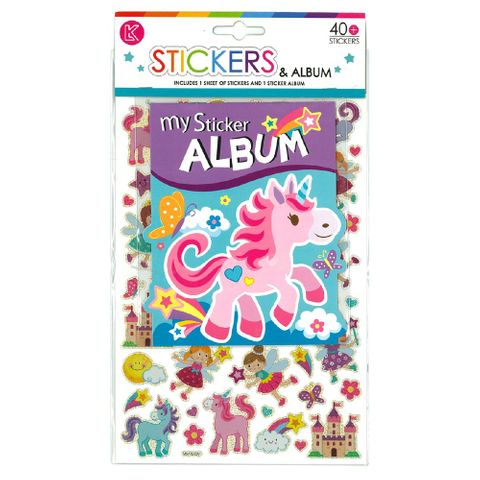 LK STICKER ALBUM UNICORNS WITH STICKERS