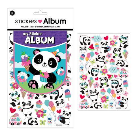 LK STICKER ALBUM PANDA WITH STICKERS