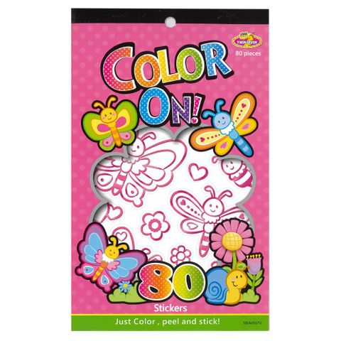 COLOUR IN STICKER BOOK BUTTERFLIES