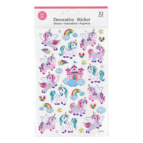 LK STICKERS UNICORN SPARKLY