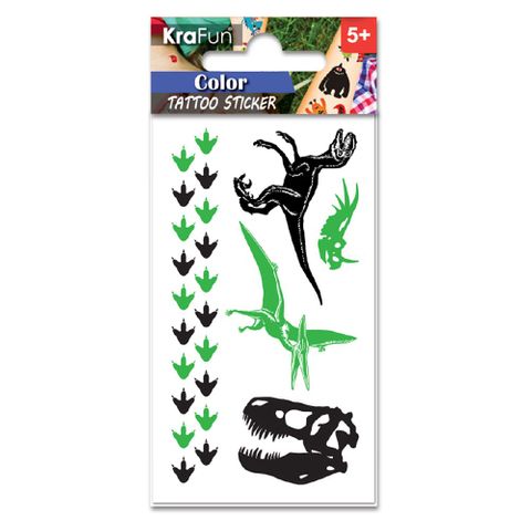 TEMP TATTOOS DINOSAUR PRINTS  6 X 10 CM