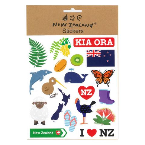 STICKERS NZ KIWIANA ICONS