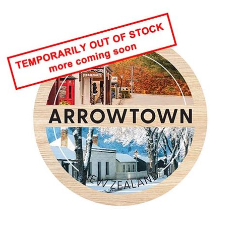 MAGNET ARROWTOWN ROUND WOODEN 70 MM