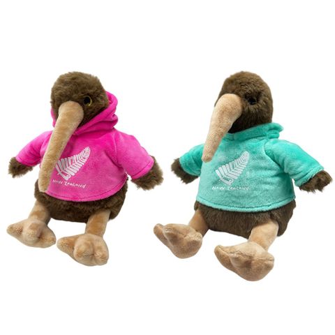 KIWI SOFT TOY NZ W/HOODY 17CM 2ASST