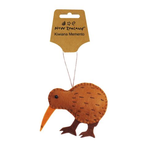 FELT ORNAMENT NZ KIWI BIRD 7.5CM