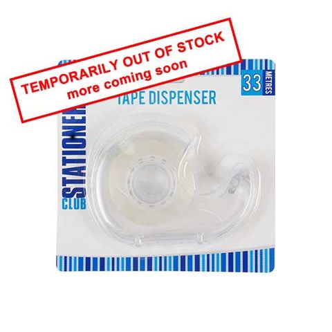 STICKY TAPE 18MM X 33 METRES W DISPENSER