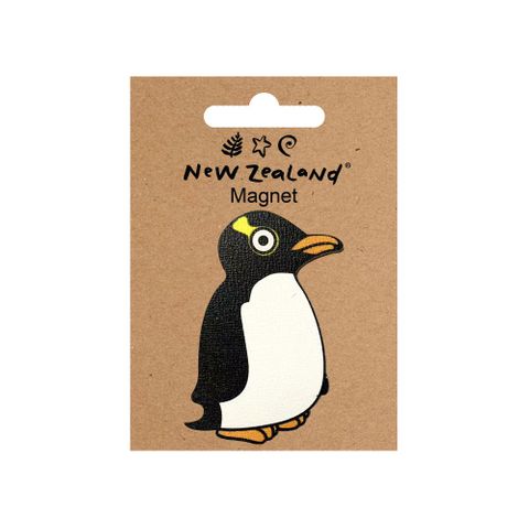 MAGNET WOODEN NZ PENGUIN 6.3CM