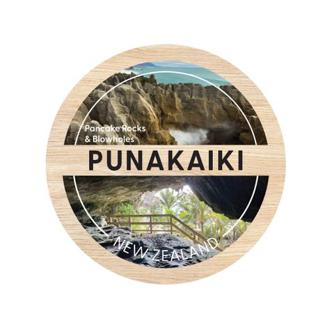 MAGNET PUNAKAIKI ROUND WOODEN 70 MM