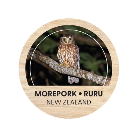 MAGNET MOREPORK ROUND WOODEN 70 MM