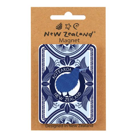 MAGNET NZ AOTEAROA KIWI 55X75MM B/C