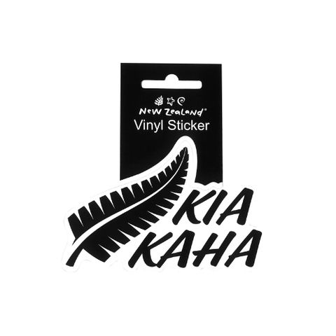 VINYL STICKER NZ KIA KAHA FERN 9CM