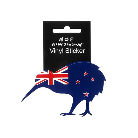 VINYL STICKER NZ KIWI FLAG 9CM
