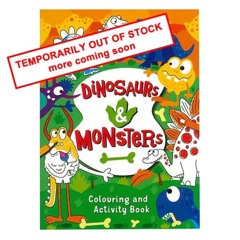 ACTIVITY & COLOURING BOOK DINOS & MONSTERS 56PGS