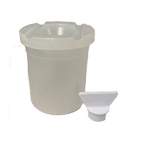 NONSPILL PAINT POT- CLEAR LID & STOPPER