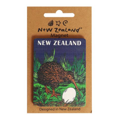 MAGNET NZ KIWI BIRD WITH EGG 55X75MM