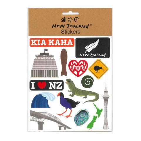 STICKERS NZ PLAYFUL ICONS 15X17CM