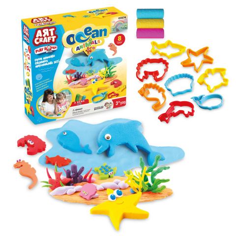 ART CRAFT OCEAN ANIMALS DOUGH SET
