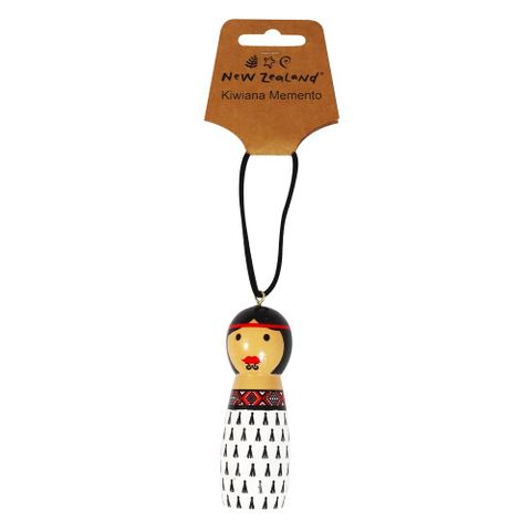 HANGING PEG DOLL ORNAMENT NZ MĀORI WAHINE